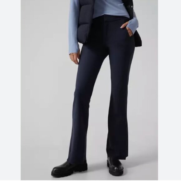 Athleta Pants - Athleta Stellar Flare Trouser Navy Blue Stretch pants Size 4 P comfortable work